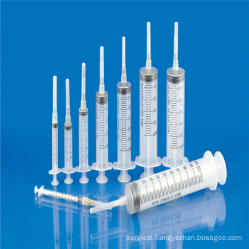 Disposable Three Parts Luer Lock Syringe with CE ISO SGS GMP TUV